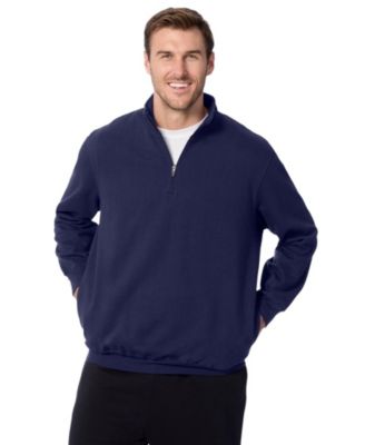 Men's Big & Tall Quarter-Zip Fleece Sweatshirt