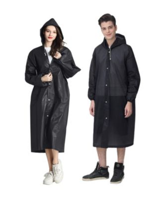 2 Pack Adult Rain Ponchos Packable Drawstring Hood Travel Jackets
