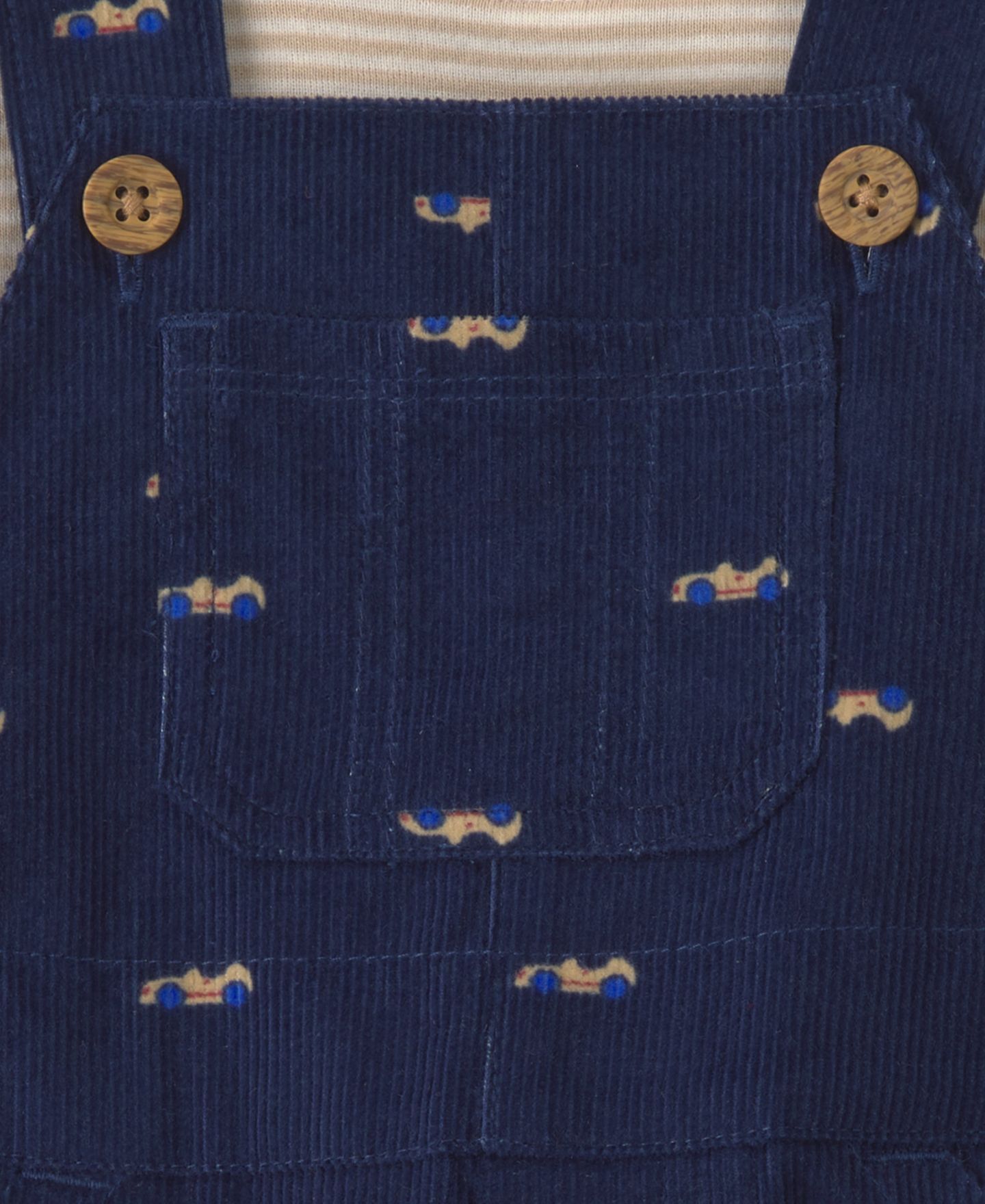 Комплект Carter's Crewneck T-Shirt and Car Corduroy Overall, 2-Piece Set для мальчиков-малышей, цвет: Тёмно-синий / Кремовый — фото 4