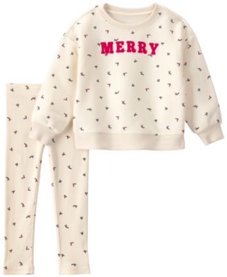 Baby Girls' Merry Fleece Top and Pants, 2-Piece  Set