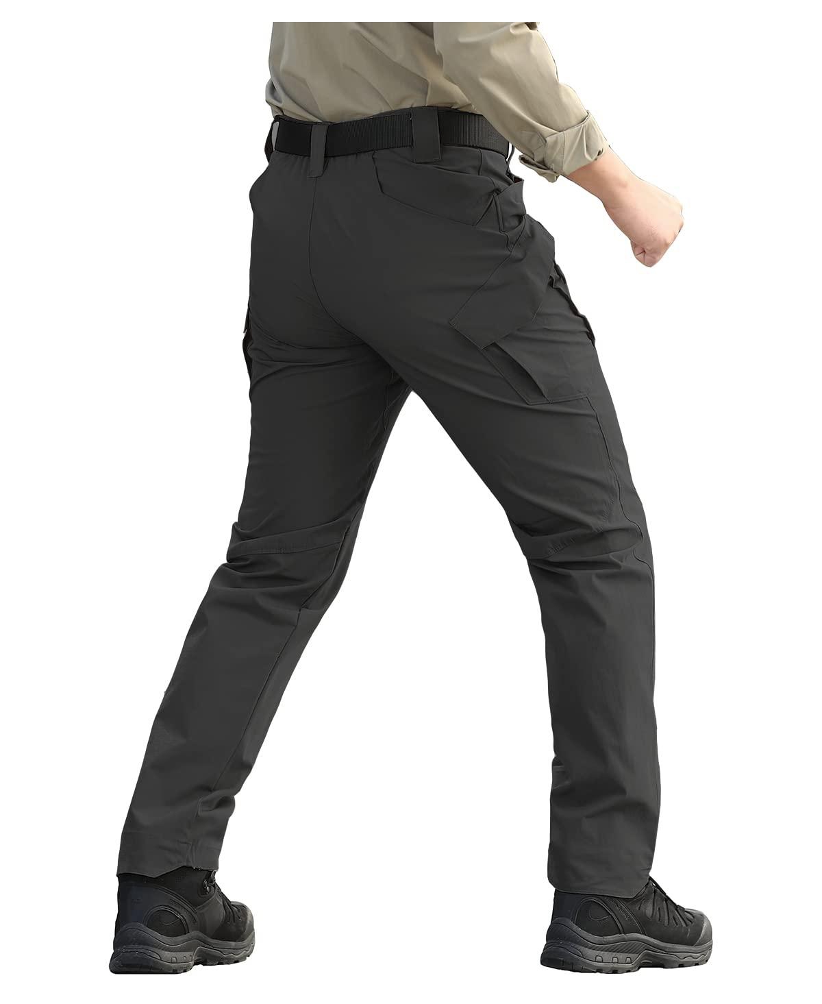 Piscifun Men's Quick Dry Hiking Cargo Pants 4 Way Stretch Water Resistant Pockets