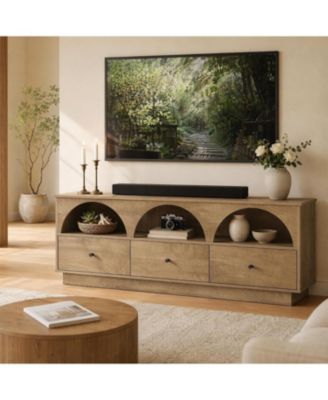 Wooden TV Stand, Media TV Console Storage Cabinet,3 Drawers