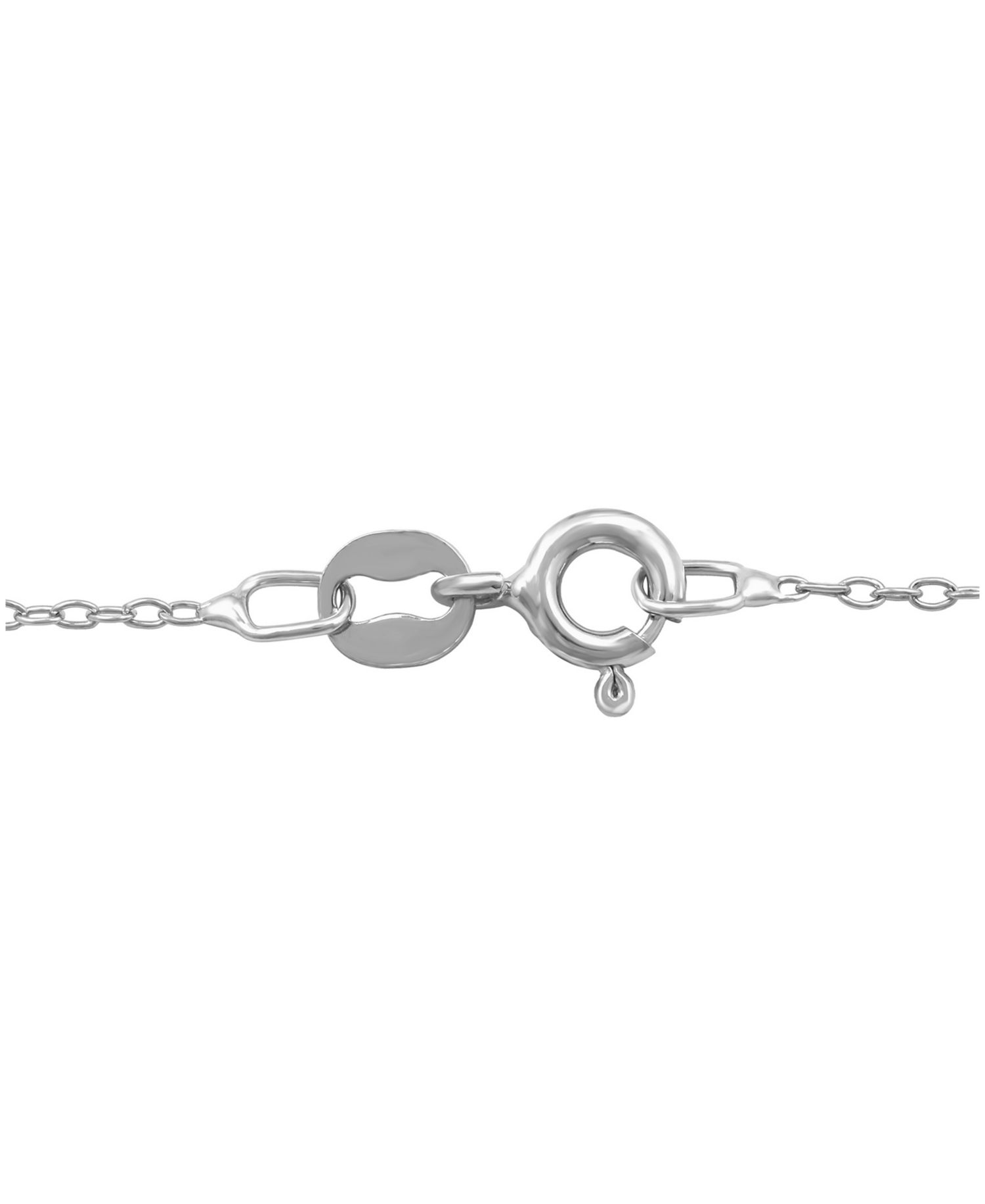 Diamond A Initial 18" Pendant Necklace (1/10 ct. t.w.) in Sterling Silver