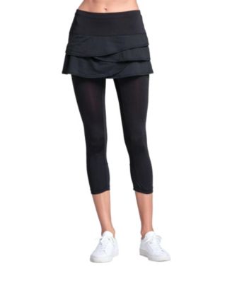 Women's High-Waisted Scallop Capris Skirt