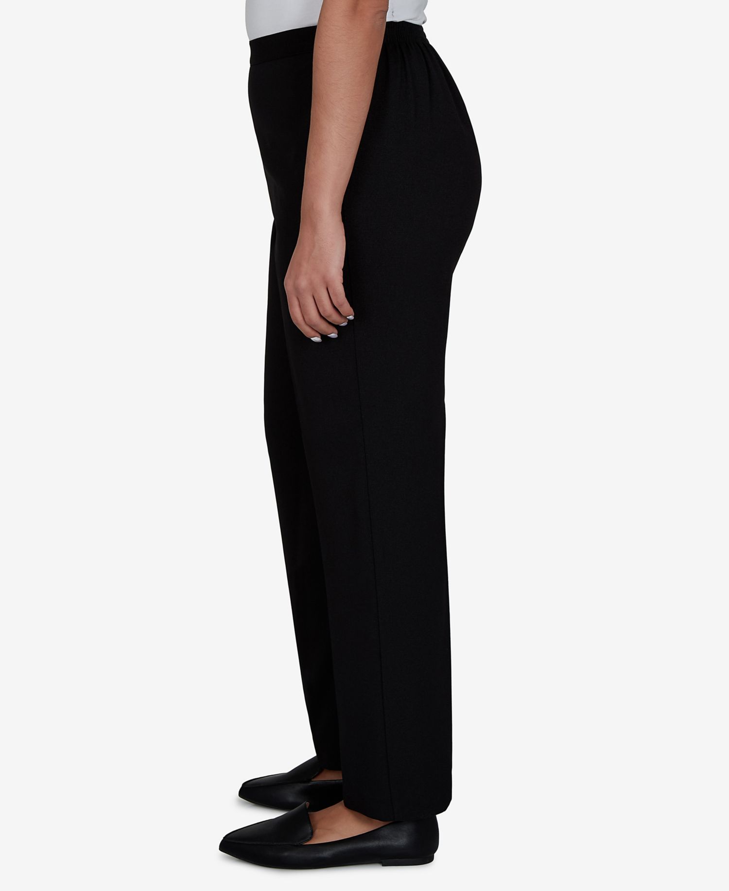 Petite Pull-On Straight-Leg Pants