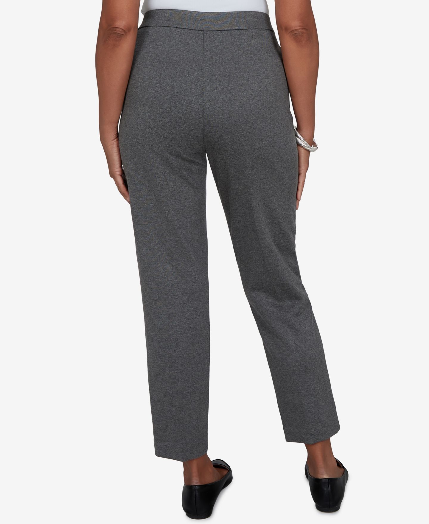 Женские брюки Alfred Dunner Pull-On Cropped & Ankle, цвет: Угольный — фото 5