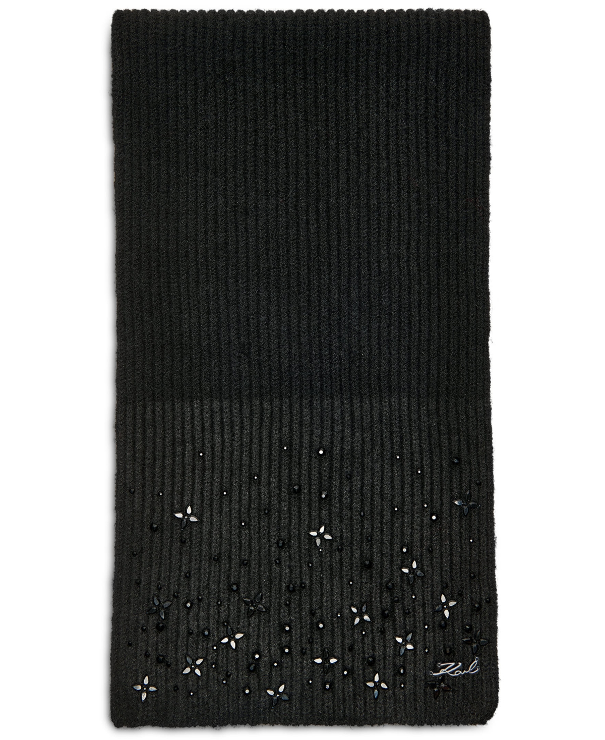 Karl Lagerfeld Paris Studded Shaker Stitch Scarf