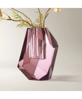 Merci Crystal Glass Bud Vase