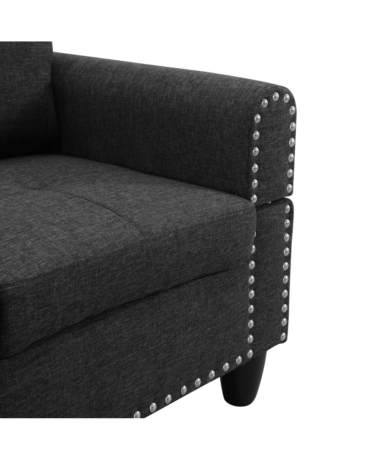 Streamdale Furniture L shape Sectional Sofa Chair with cup holder