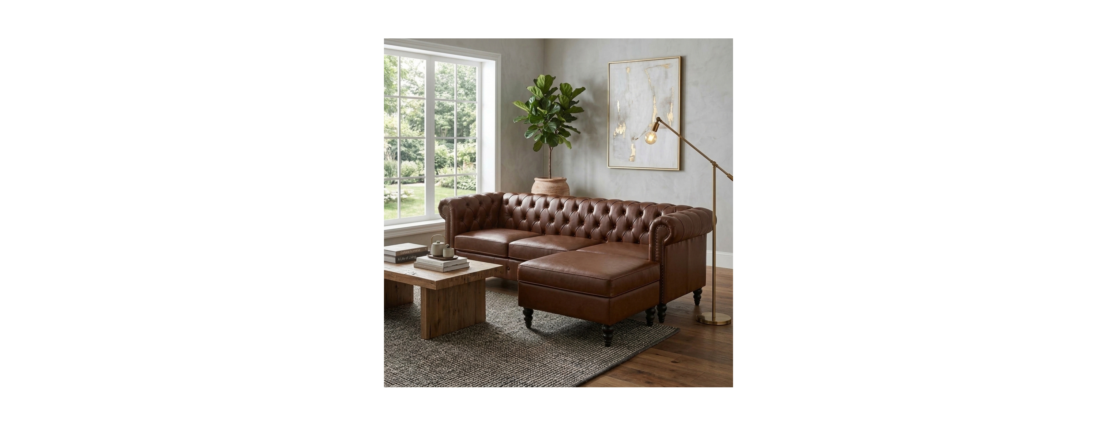 Streamdale Furniture Modern 4-Seater L-Shaped Sectional Sofa with Storage Ottoman