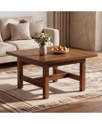 Mid-Century Wood Coffee Table for Living Room, Home Office, Small Apartment, Saving Space