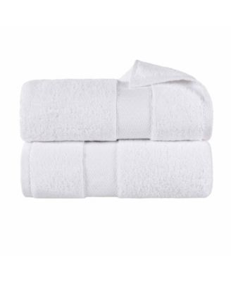 Niles Egypt Produced Giza Dobby Ultra-Plush Thick Soft Absorbent 2-Piece Bath Sheet Set