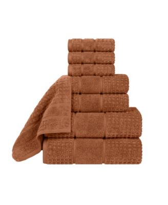 Napa Zero Twist Waffle Honeycomb Plush Soft Absorbent 8-Piece Towel Set