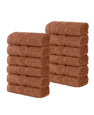Napa Zero Twist Waffle Honeycomb Plush Soft Absorbent 12-Piece Washcloth Set