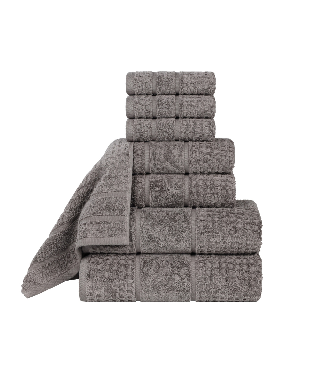 Superior Napa Zero Twist Waffle Honeycomb Plush Soft Absorbent -Piece Towel Set