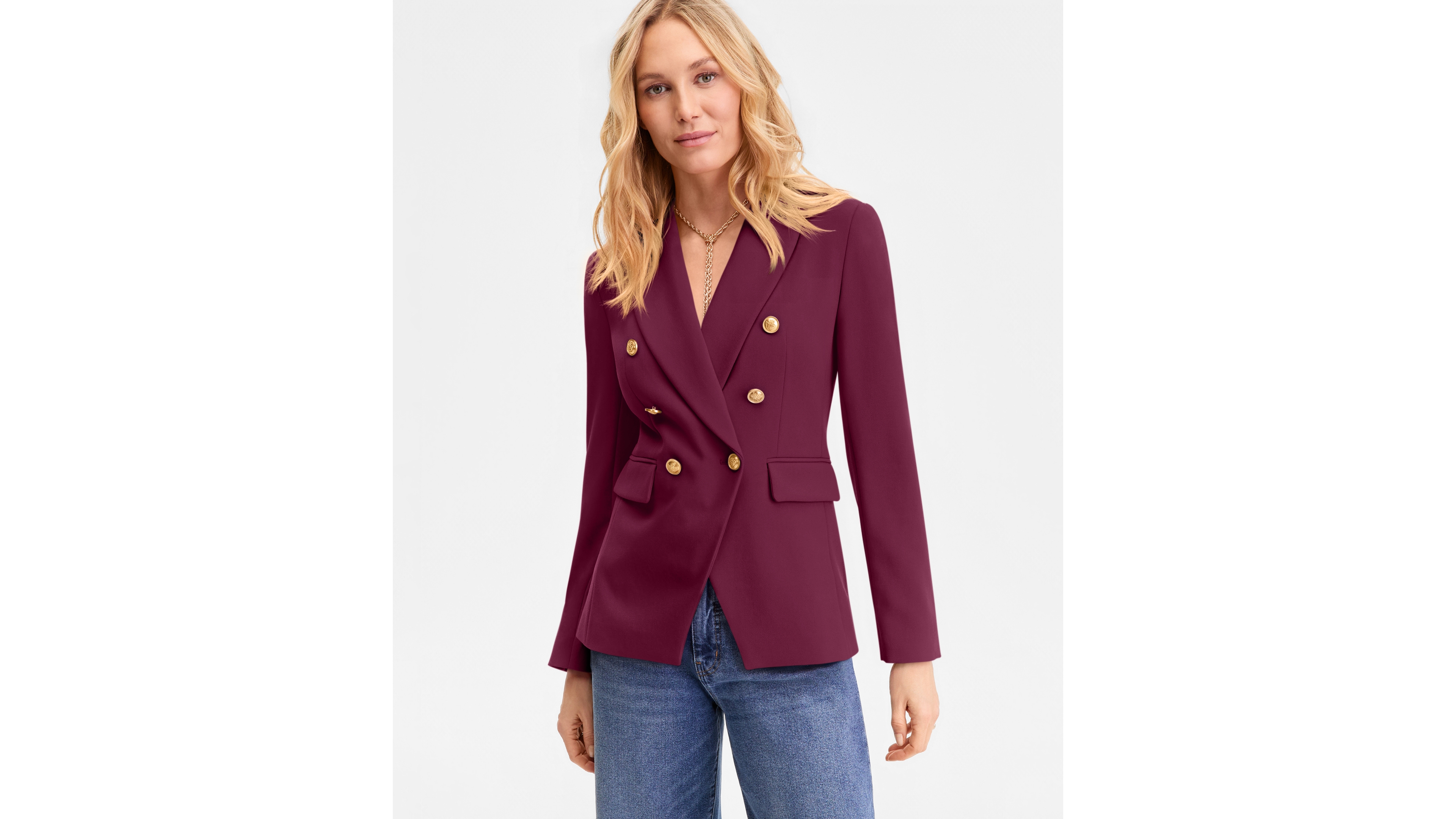 I.n.c. International Concepts Women's Double-Breasted Blazer