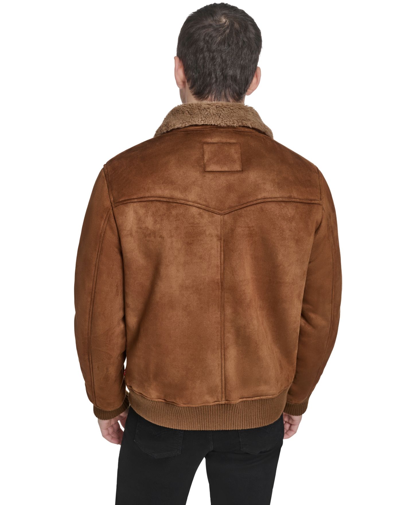 Мужская куртка Levi's Faux Shearling Bomber, цвет: Коньячный — фото 4