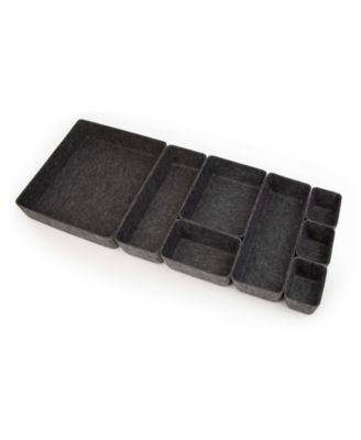 Felt-Like Storage Bins, Set of 8
