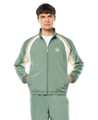 Men's Fico Contrast-Color Panels Raglan-Sleeve Track Jacket