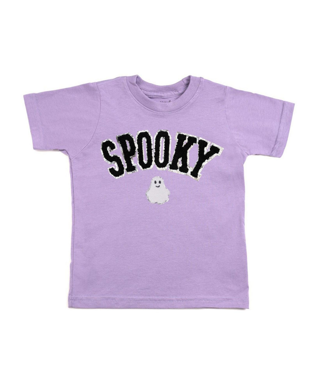 Sweet Wink Little Girls Spooky Ghost Patch Halloween Short Sleeve T-Shirt