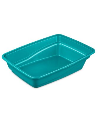 13033W06 Lg Frame Cat Litter Pan with Low Entrance, Sea Going (6 Pack)