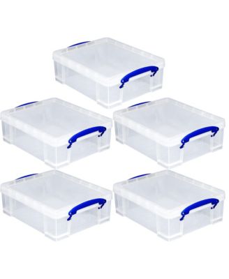 8.1L Plastic Storage Container with Clip Lock Handle (5 Pack)