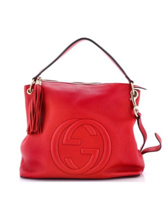Large Soho Convertible Hobo Leather