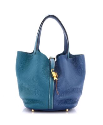 Pre-Owned Hermes MM Picotin Lock Bag Bicolor Clemence
