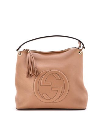 Large Soho Convertible Hobo Leather