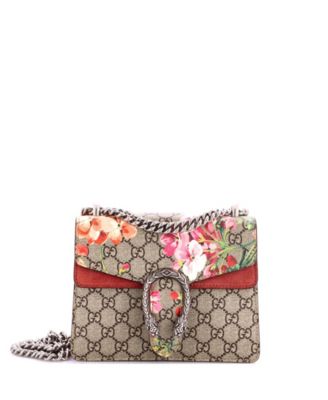 Mini Dionysus Bag Blooms Print GG Coated Canvas