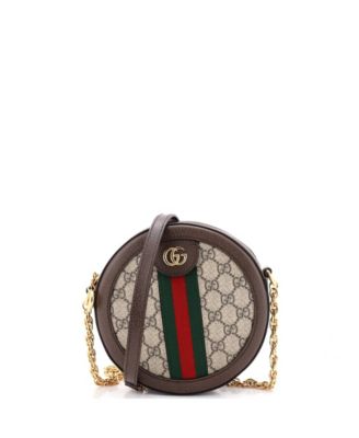Mini Ophidia Round Shoulder Bag GG Coated Canvas