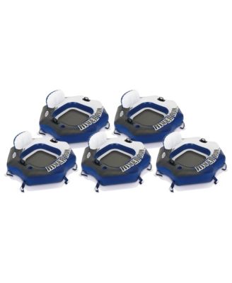 58854EP River Run Connect Lounge Inflatable Floating Water Tube (5 Pack)