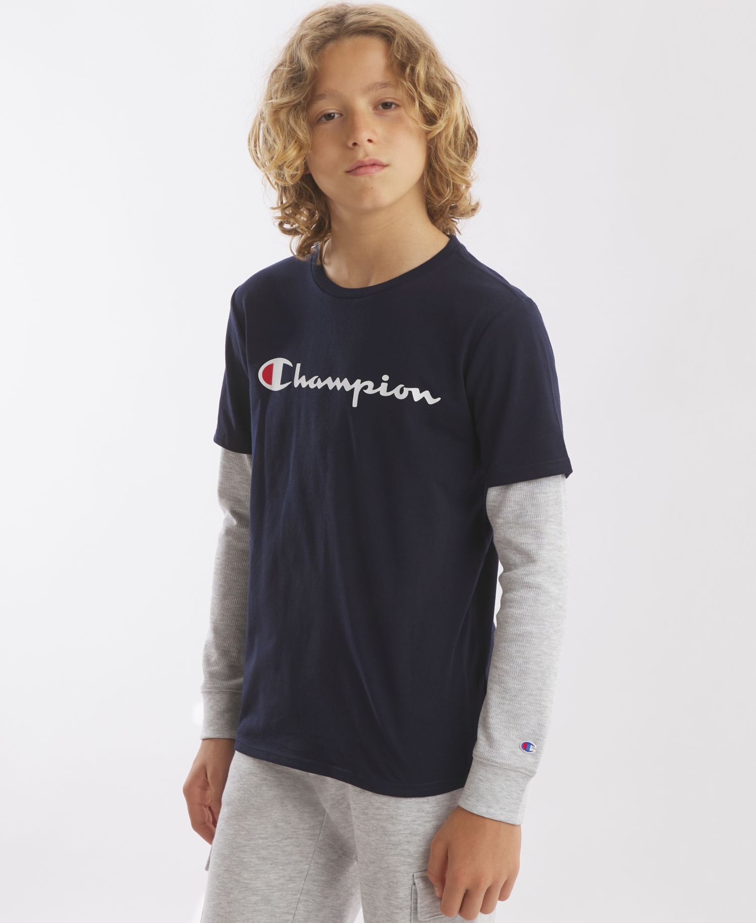 Boys' 8-20 Hangdown Long-Sleeve T-Shirt
