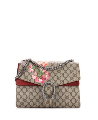 Medium Dionysus Bag Blooms Print GG Coated Canvas