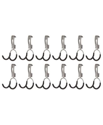 Universal Metallic FastTrack Hanging Garage Hook Organizers (12 Pack)