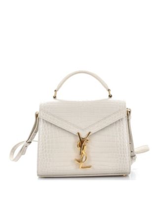 Mini Cassandra Top Handle Bag Embossed Leather