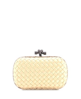 Small Box Knot Clutch Intrecciato Satin