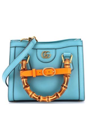Mini Diana NM Bamboo Handle Tote Leather