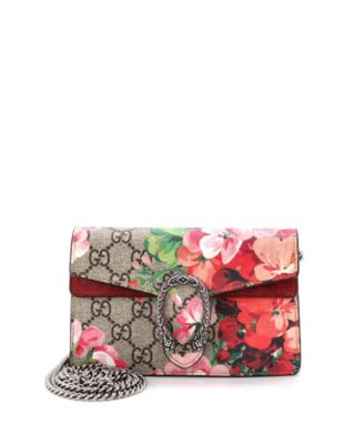 Super Mini Dionysus Bag Blooms Print GG Coated Canvas