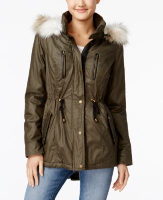 American Rag Coated Parka Coat - Juniors Coats - Macy's