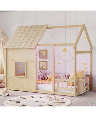 House Floor Bed With 7 Colors LED Light