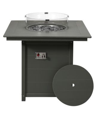42" Modern Outdoor Patio Gas Propane Square Fire Pit Table