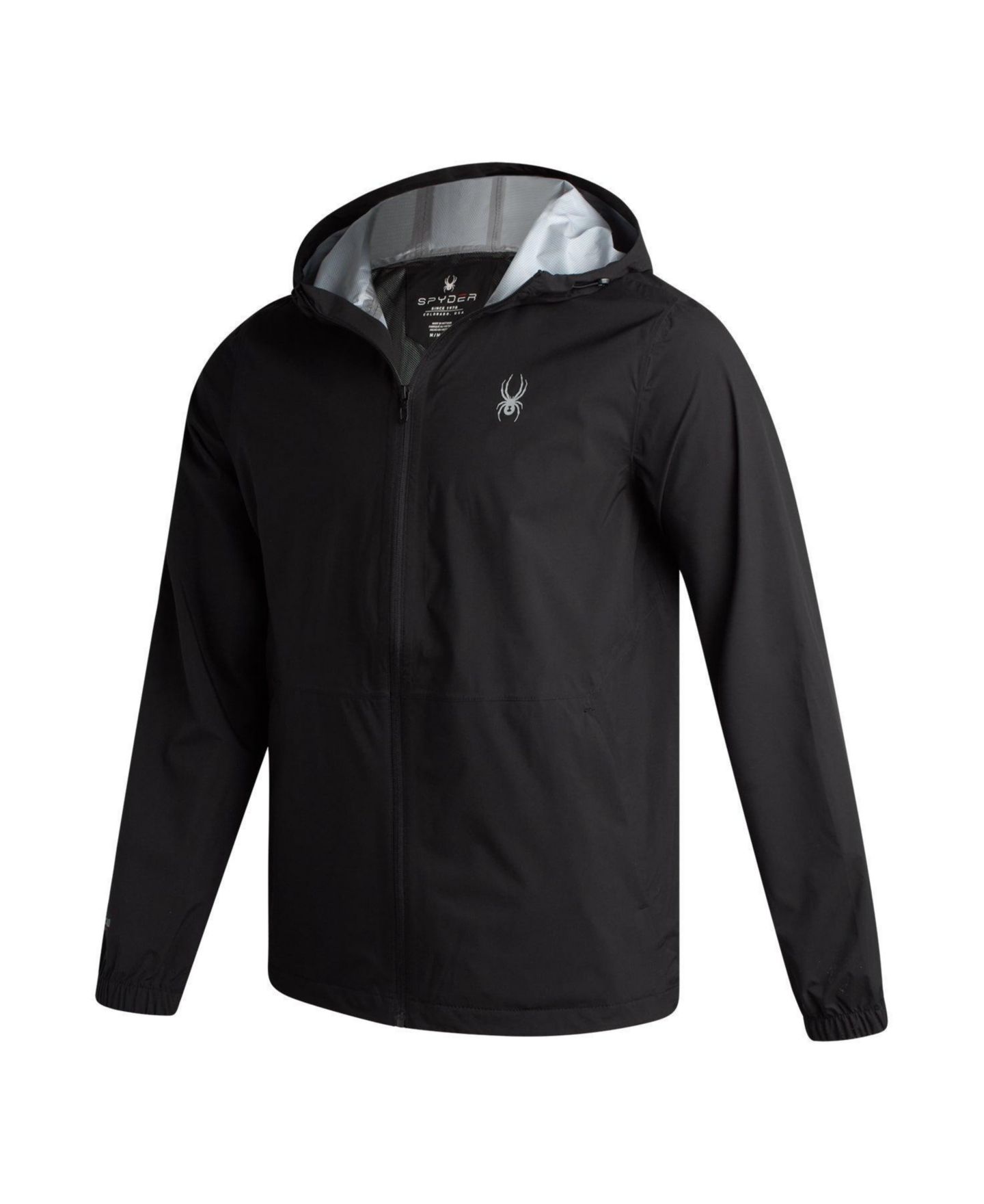 Мужская куртка Spyder Spring Showers Hooded Lightweight Water-Resistant, цвет: Чёрный — фото 2