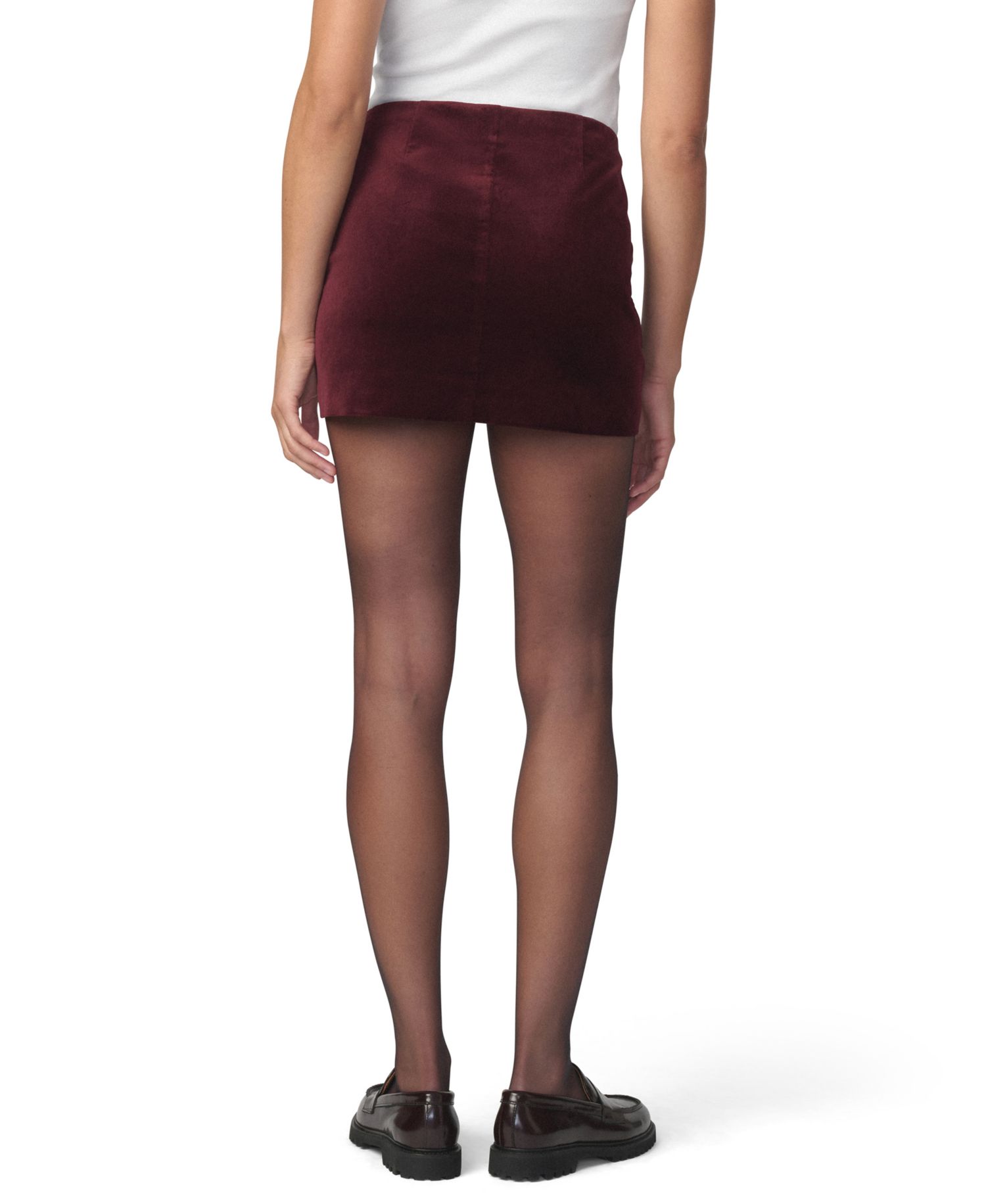 Women's Velveteen Mini A-Line Skirt
