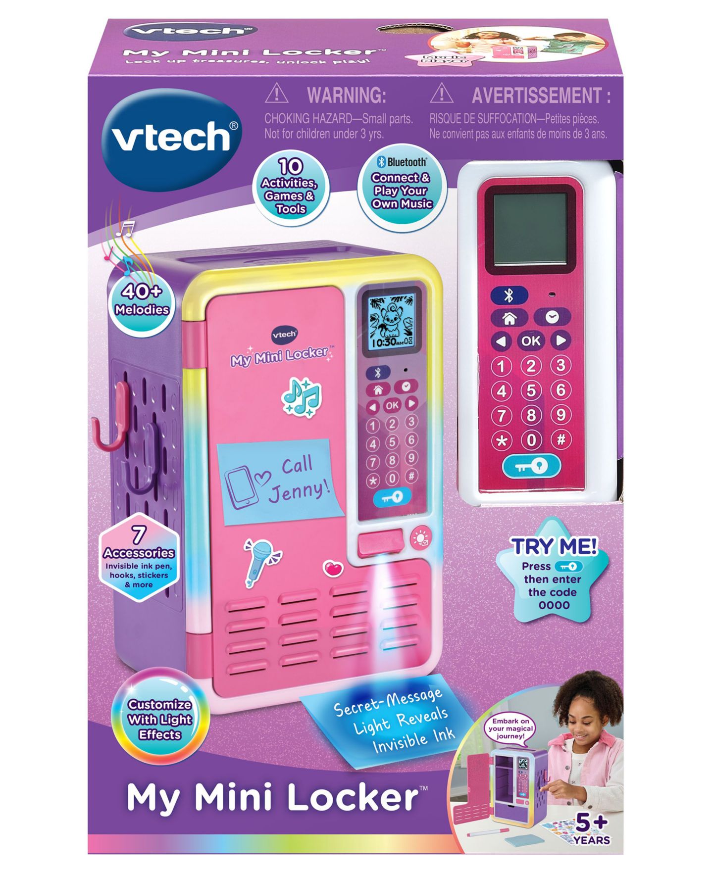 Детская игрушка VTech My Mini Locker Customizable Bluetooth Music Learning Toy, Ages 5+ — фото 5