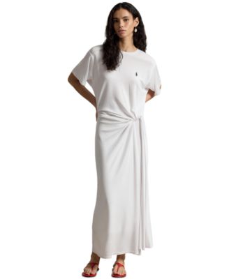 Women's Crewneck Twist Detail T-Shirt Dress