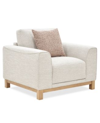 Camelle Boucl&eacute; Accent Pillow Fabric Chair