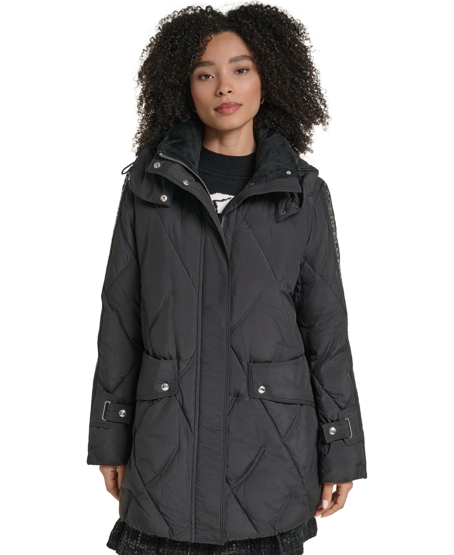 Women's Hooded A-Line Puffer Coat