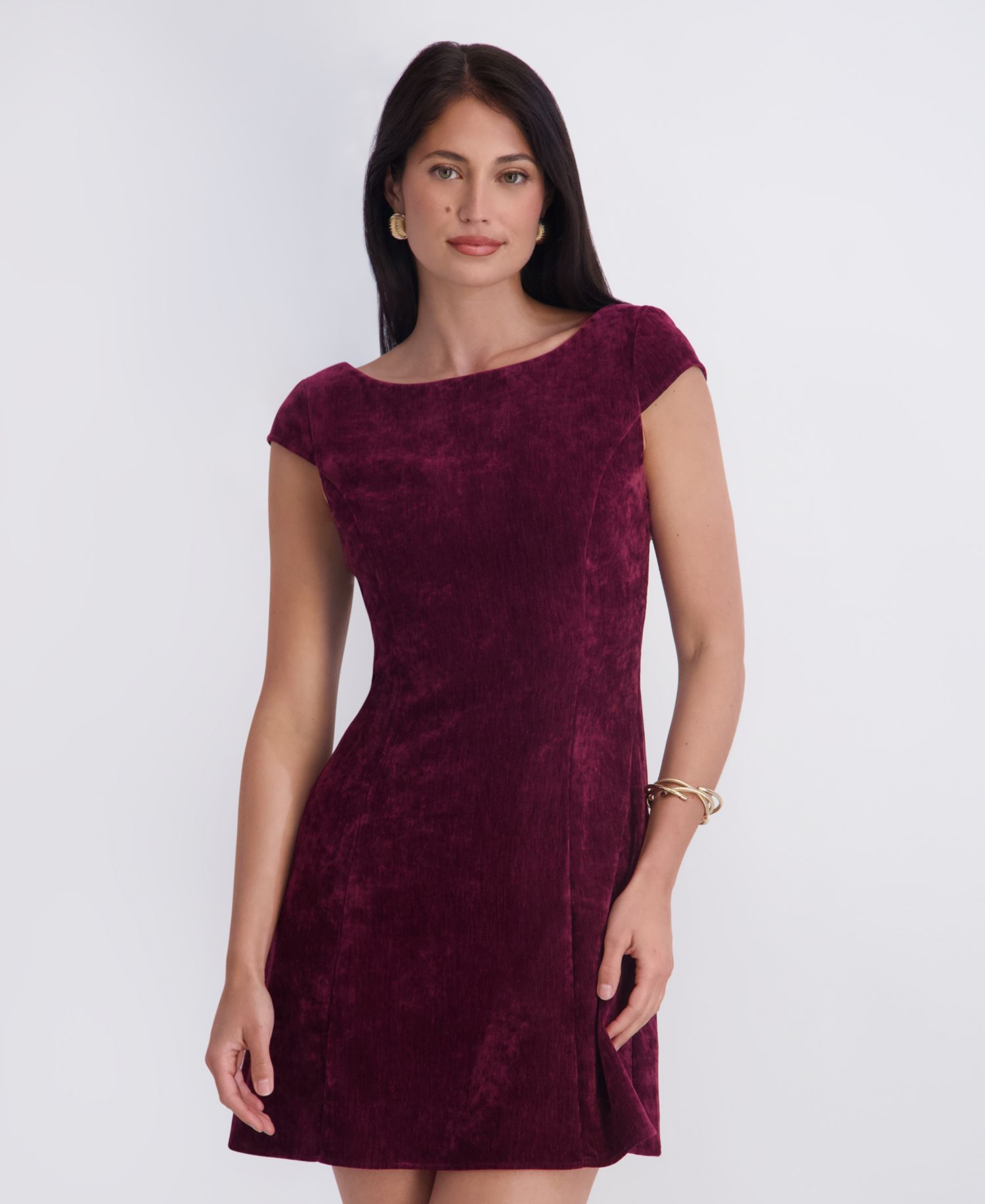 Women's Plush Chenille Mini A-Line Dress