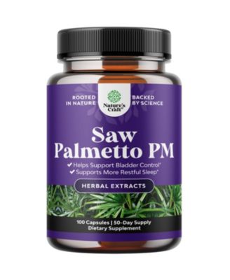 Nighttime Defense Saw Palmetto Supplement for Men with Lycopene, Melatonin 100 Count